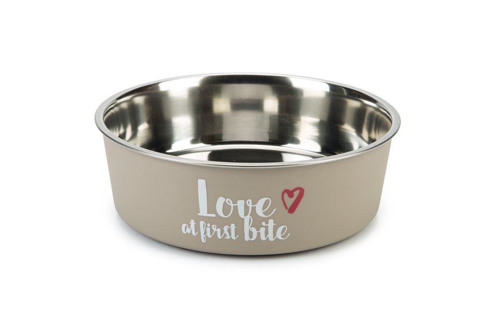 Beeztees Köpek Mama Su Kabı, Paslanmaz Çelik, Gri, 23cm, 2000ml