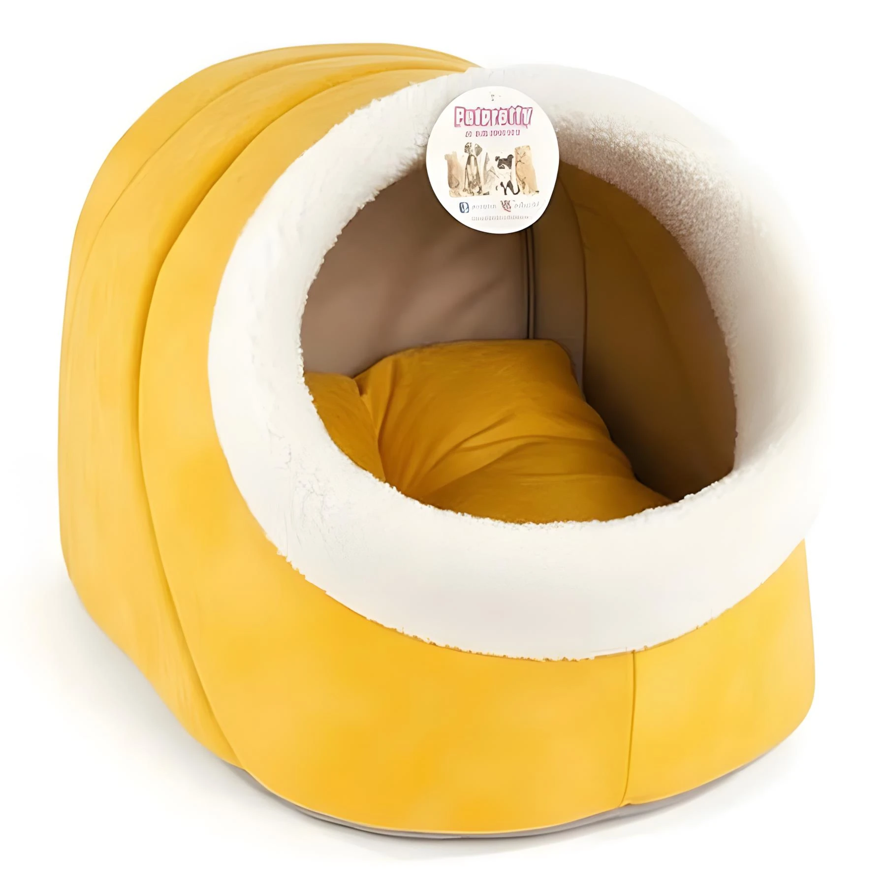 Bedspet Alaska Kedi Yatağı Sarı 47x40x38Cm