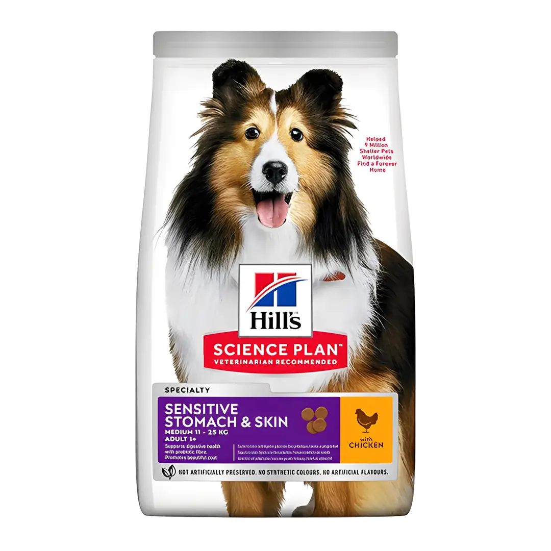 Hills Mide ve Deri Hassasiyetli Tavuklu Orta ve Büyük Irk Yetişkin Köpek Maması 2,5Kg