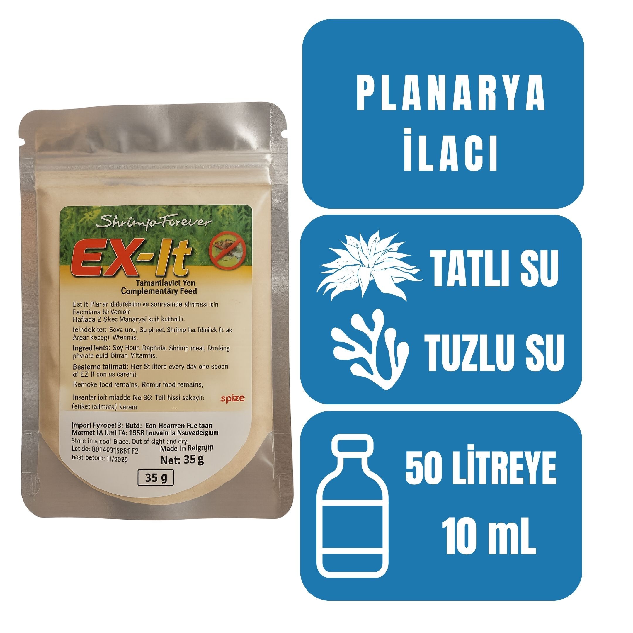 Shrimps Forever Ex-it No Planaria Anti Planarya Hidra