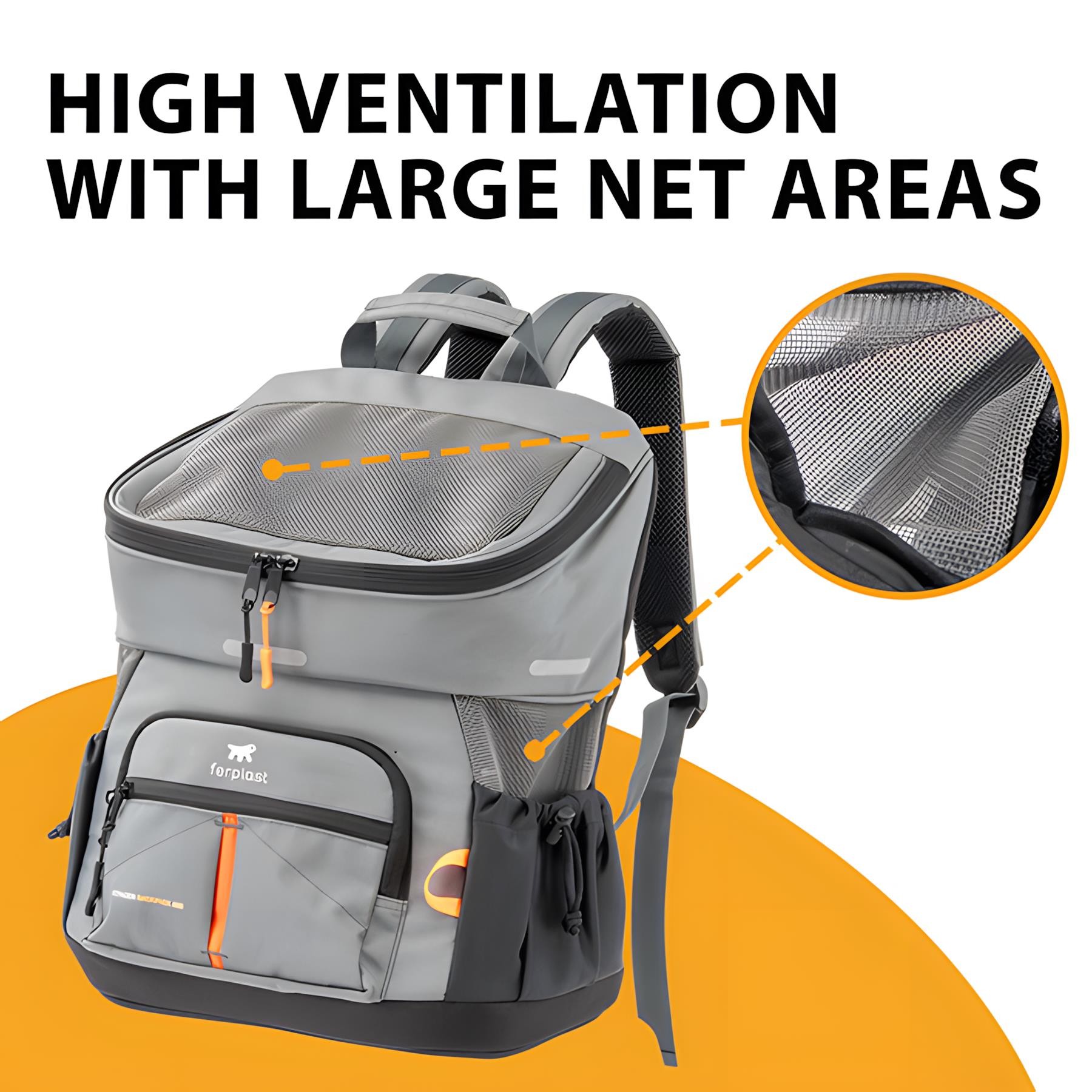 Ferplast Voyager 400 Evcil Hayvan Taşıma Çantası Gri 33x23x41cm