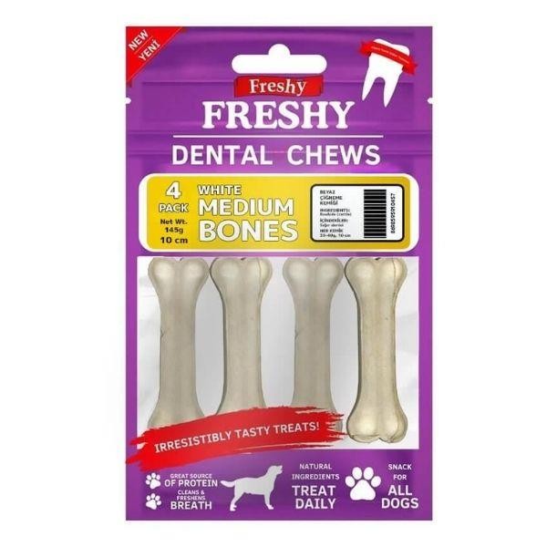 Freshy Dental Chews Medium Bone Köpek Çiğneme Kemiği 145gr 4lü