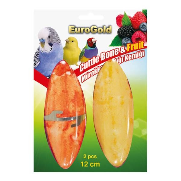 Eurogold Mürekkep Balığı Kemiği Meyve Aromalı Gaga Taşı 12cm 2 Adet