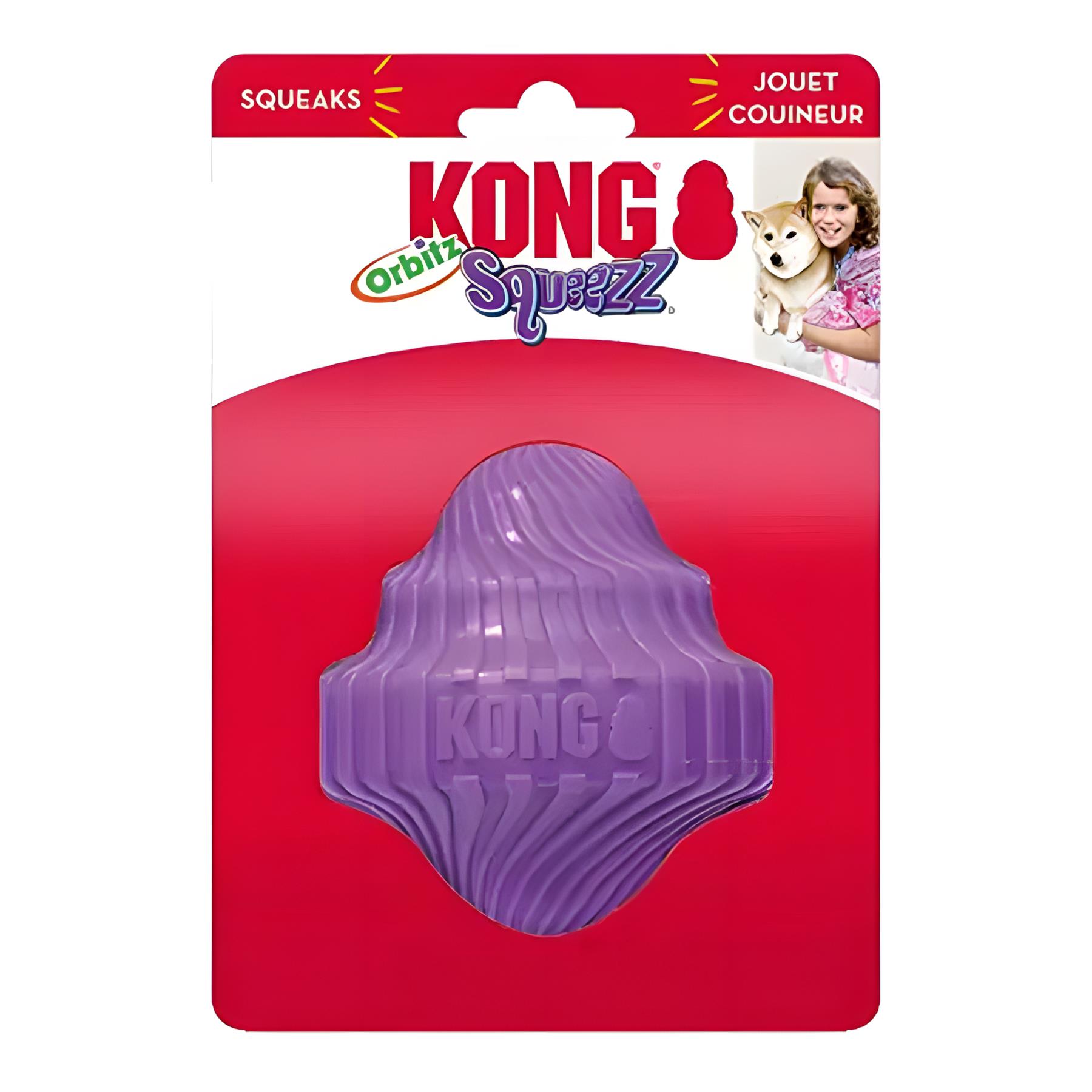 Kong Squeezz Orbitz Dönen Top Şeklinde Köpek Oyuncağı  M/L