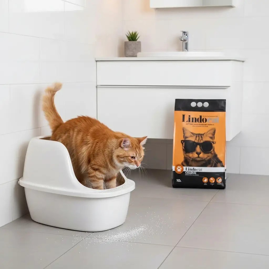 Lindocat Charme Amber Kokulu Kalın Taneli Topaklanan Kedi Kumu 10L