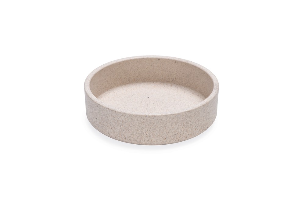 Beeztees DBL Kedi Mama Su Kabı, Bambu, Bej 12cm, 250ml
