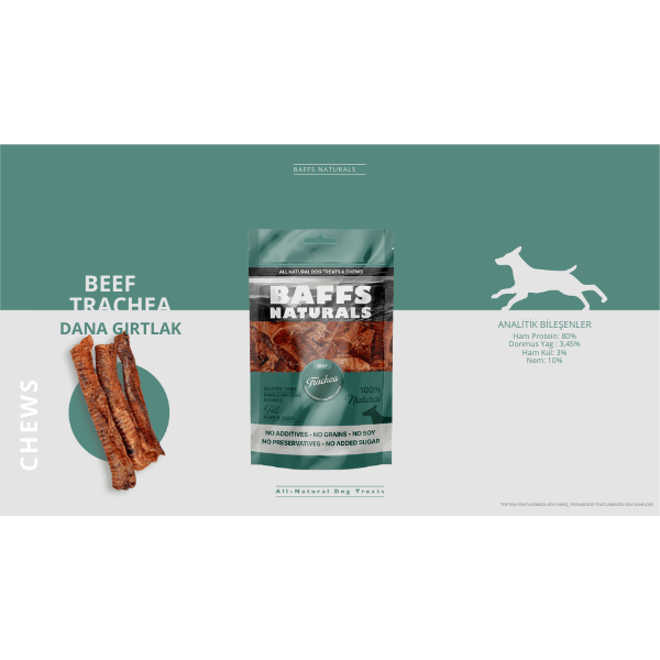 Baffs Natural Dana Gırtlağı Köpek Ödülü 100Gr