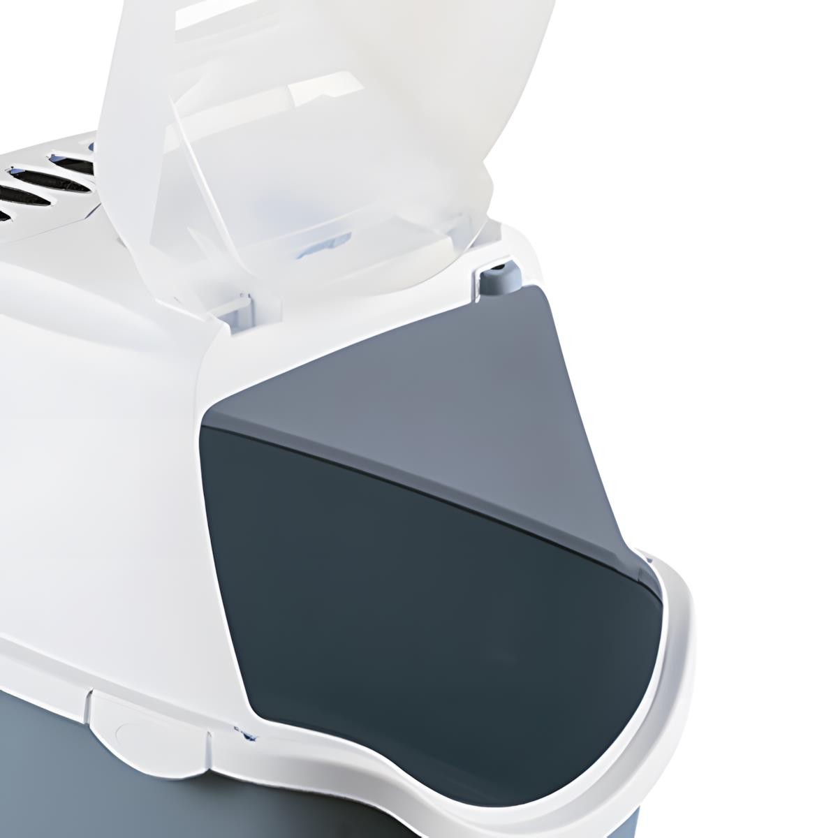 Stefanplast Cathy Easy Clean Kapalı Kedi Tuvaleti Gri Beyaz 56x40x40cm