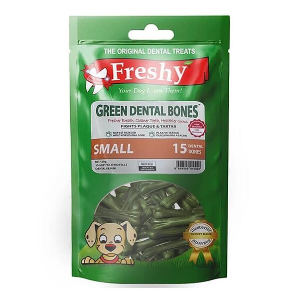 Freshy Green Dental Bones Small Köpek Ödül Kemiği 150gr 15li