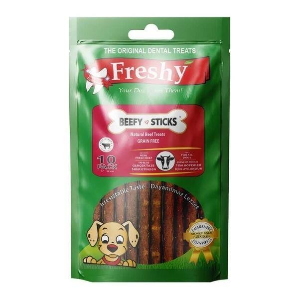 Freshy Beefy Sticks Sığır Etli Tahılsız Köpek Ödülü 100gr 10lu