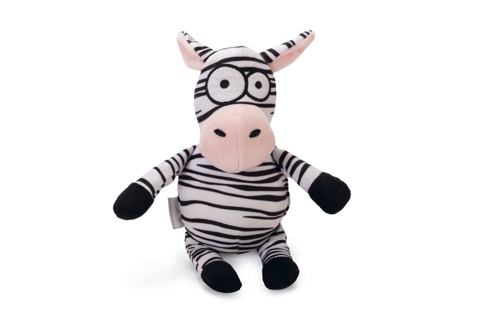 Beeztees Köpek Oyuncağı, Sesli, Zebra, Peluş, Siyah/Beyaz, 25x12x9,5cm