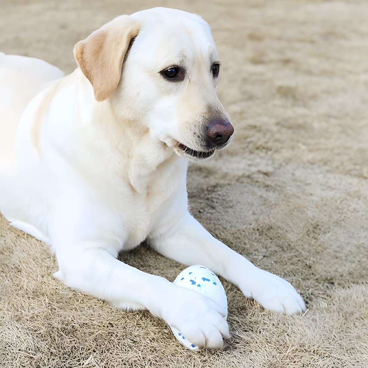 M-Pets Bloom Rugby Oyun Topu Parçalanmaz Beyaz Mavi