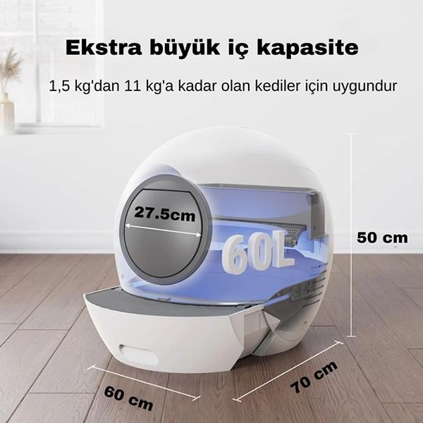 ELS Pet Otomatik Smart Pro Akıllı Kedi Tuvaleti