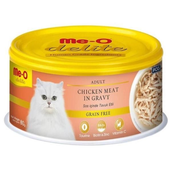 Me-O Delite Gravy Tavuklu Konserve Kedi Maması 80gr 12li