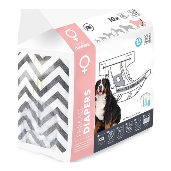 M-Pets Diapers Dişi Köpekler İçin XXL 10lu Külot