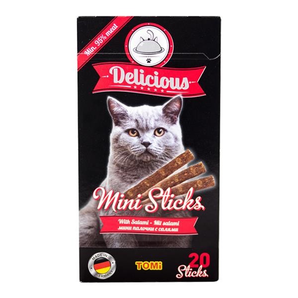 Tomi Mini Sticks Salamlı Kedi Ödülü 40gr 20li Paket