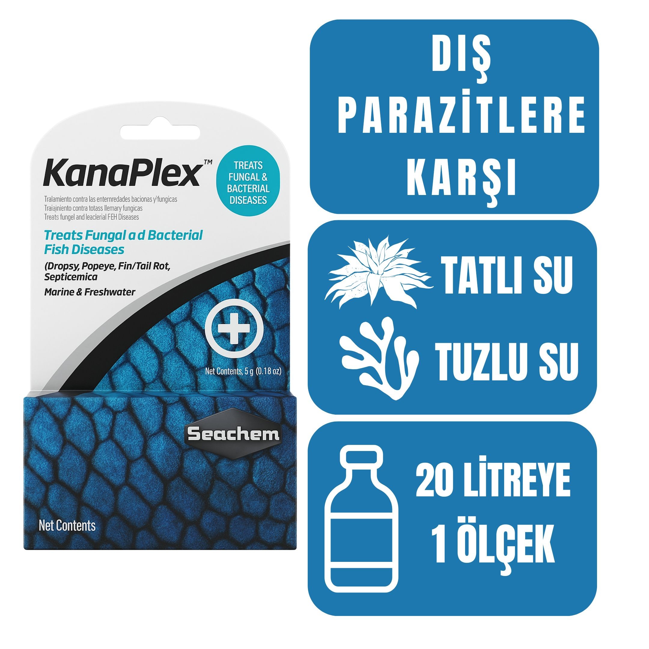 Seachem Kanaplex 5gr - Balık İlacı