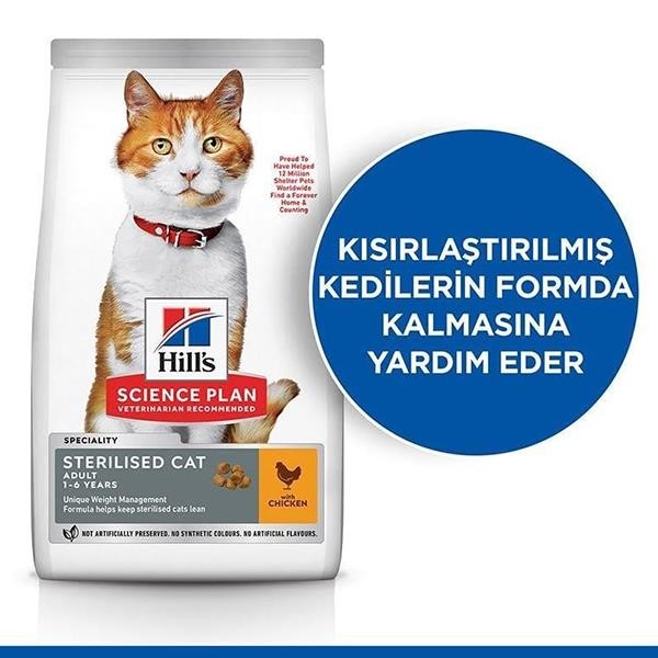 Hills Sterilised Tavuklu Kısırlaştırılmış Kedi Maması 8Kg+2Kg Bonus Paket