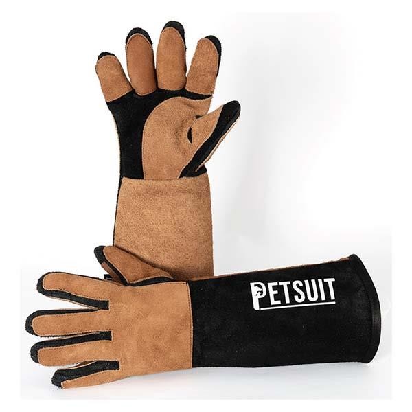 Petsuit 5 Parmak Koruyucu Eldiven Siyah/Taba 45cm