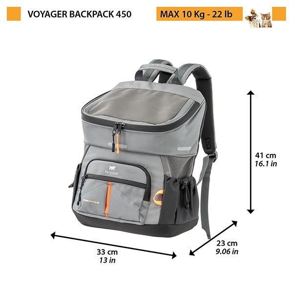 Ferplast Voyager 400 Evcil Hayvan Taşıma Çantası Gri 33x23x41cm