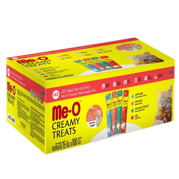 Me-O Creamy Treats M3 Eğlenceli Mix Kedi Yaş Maması 100x15gr