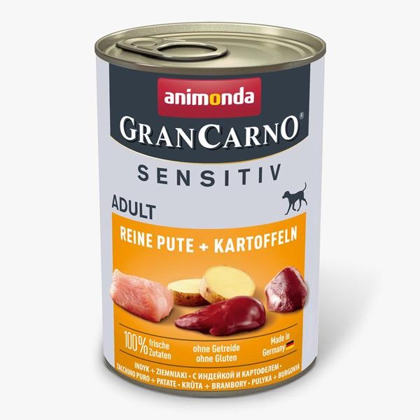 Animonda Gran Carno Sensitiv Hindili ve Patatesli Konserve Köpek Maması 400gr