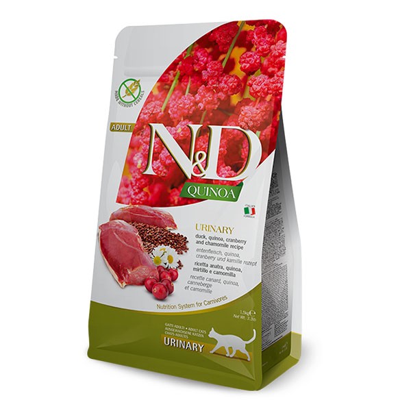 ND Quinoa Urinary Ördek ve Kinoalı İdrar Yolları Destekleyici Kedi Maması 5 Kg