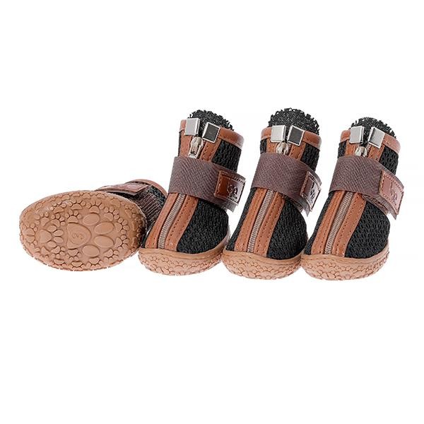 Be Design Fermuarlı Taba Siyah Köpek Ayakkabısı No 1