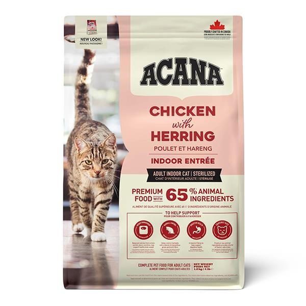 Acana Indoor Entree Hairball Control Tavuklu ve Ringa Balıklı Kısırlaştırılmış Kedi Maması 4,5 Kg
