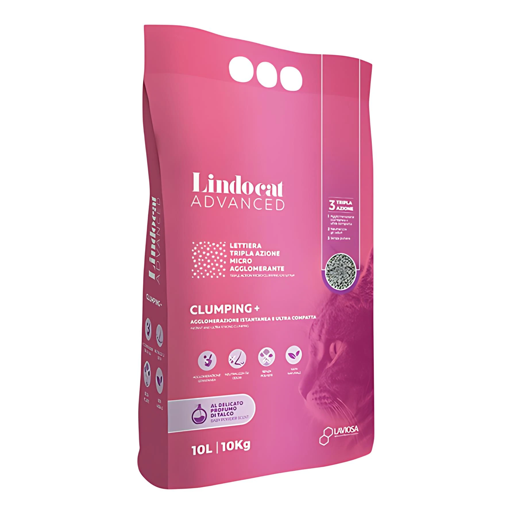 Lindocat Advanced Bebek Pudralı Ekstra Güçlü Topaklanan Kedi Kumu 10L