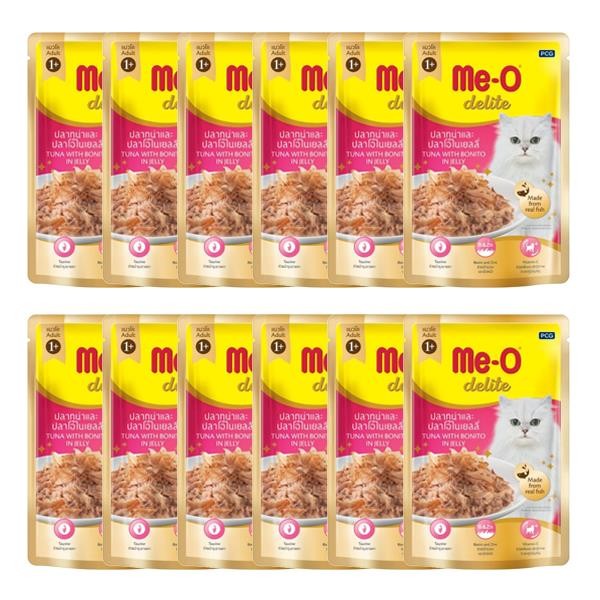 Me-O Delite Pouch Palamut ve Ton Balıklı Kedi Maması 70gr 12li