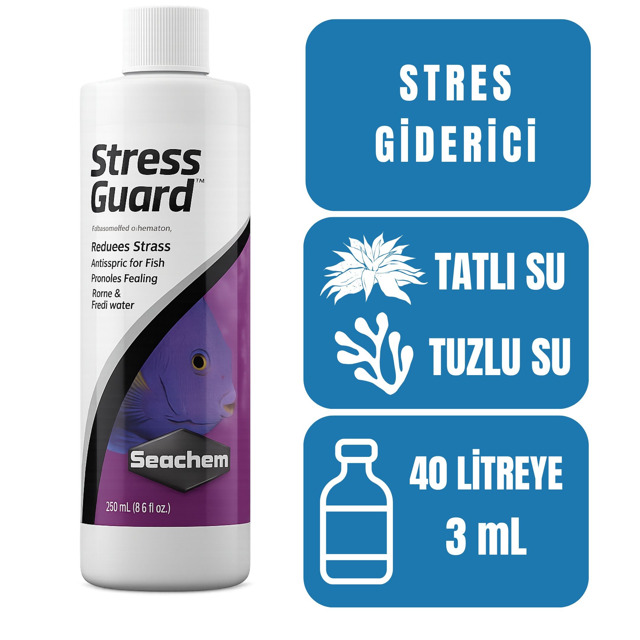 Seachem Stressguard 250 ml Stress Giderici