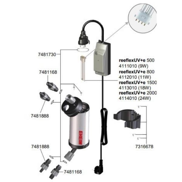 Eheim Reeflex UV+E 2000 UV Filtre