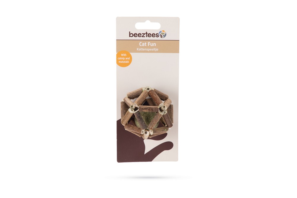 Beeztees Kedi Oyuncağı, Matatabi Topu İçerisinde Kediotu Topu, 7x7x7cm