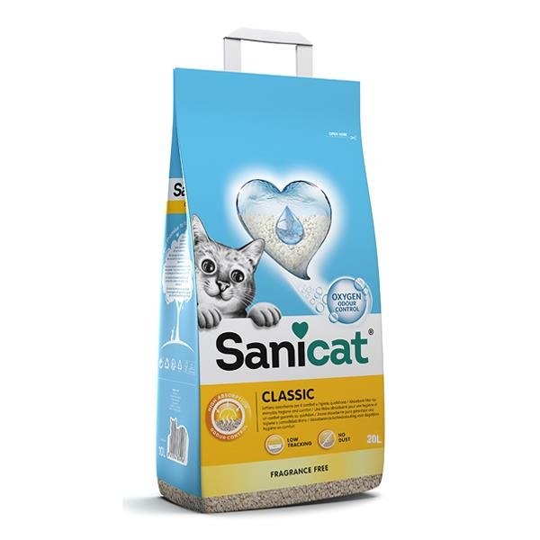 Sanicat Classic Oksijen Kontrollü Ultra Emici Kedi Kumu 20Lt