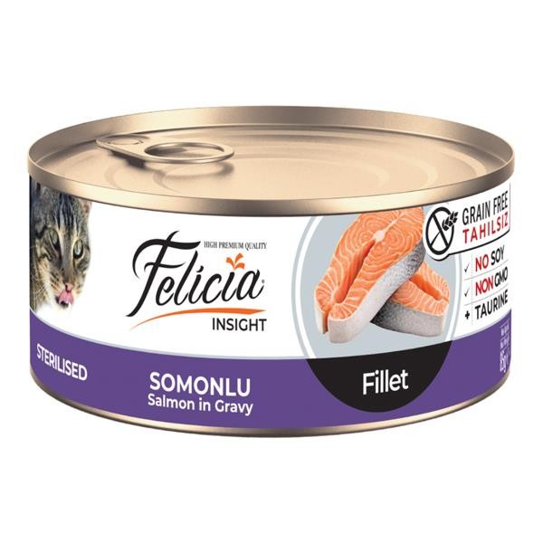 Felicia Fileto Somonlu Tahılsız Kısırlaştırılmış Kedi Konservesi 85gr