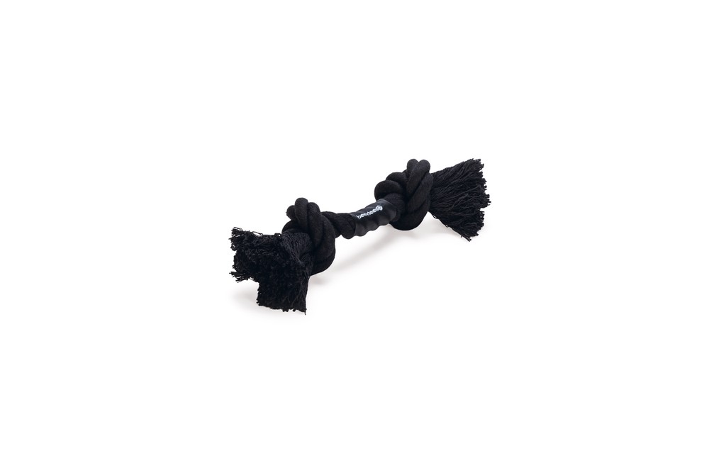 Beeztees Köpek Oyuncağı, Çift Düğümlü Diş İpi, Pamuk İplerden, Siyah, 20x6x4,5cm, 71gr