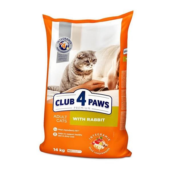 Club4Paws Tavşanlı Yetişkin Kedi Maması 14Kg