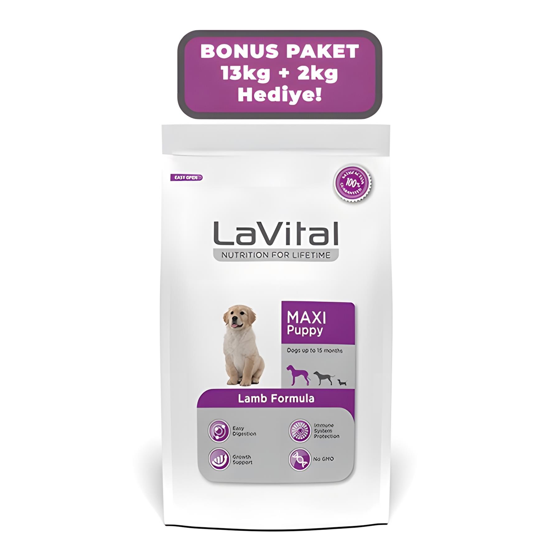 LaVital Kuzu Etli Büyük Irk Yavru Köpek Mamas 12+3 Kg