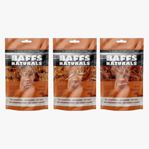 Baffs Natural Kuzu Etli Karışık Köpek Ödülü 6lı