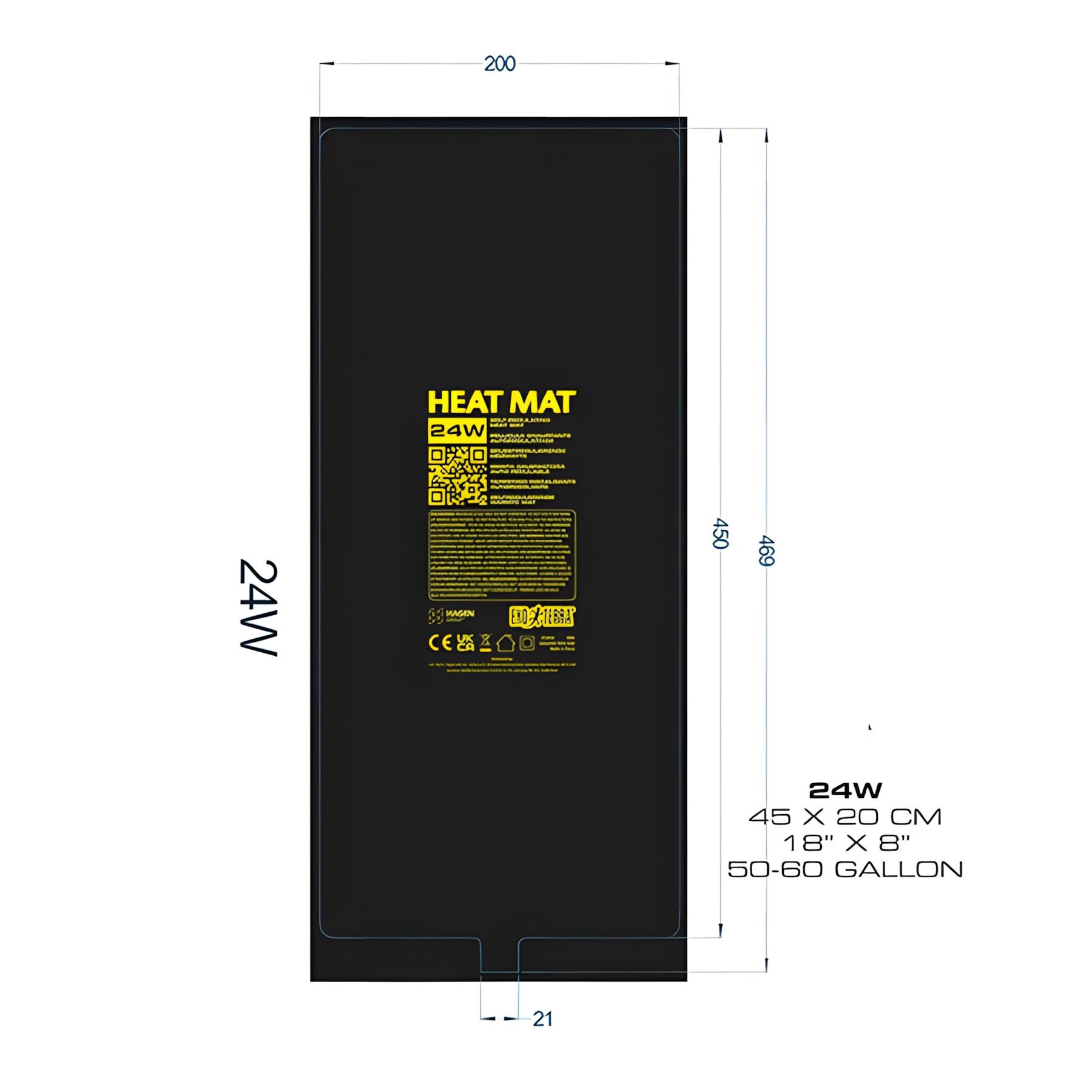 Exo Terra Isıtıcı Mat 24W 45x20 cm