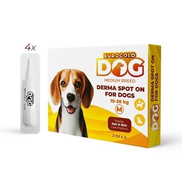 Eurogold Köpek Deri Bakım Damlası 10-20Kg 4x2ml