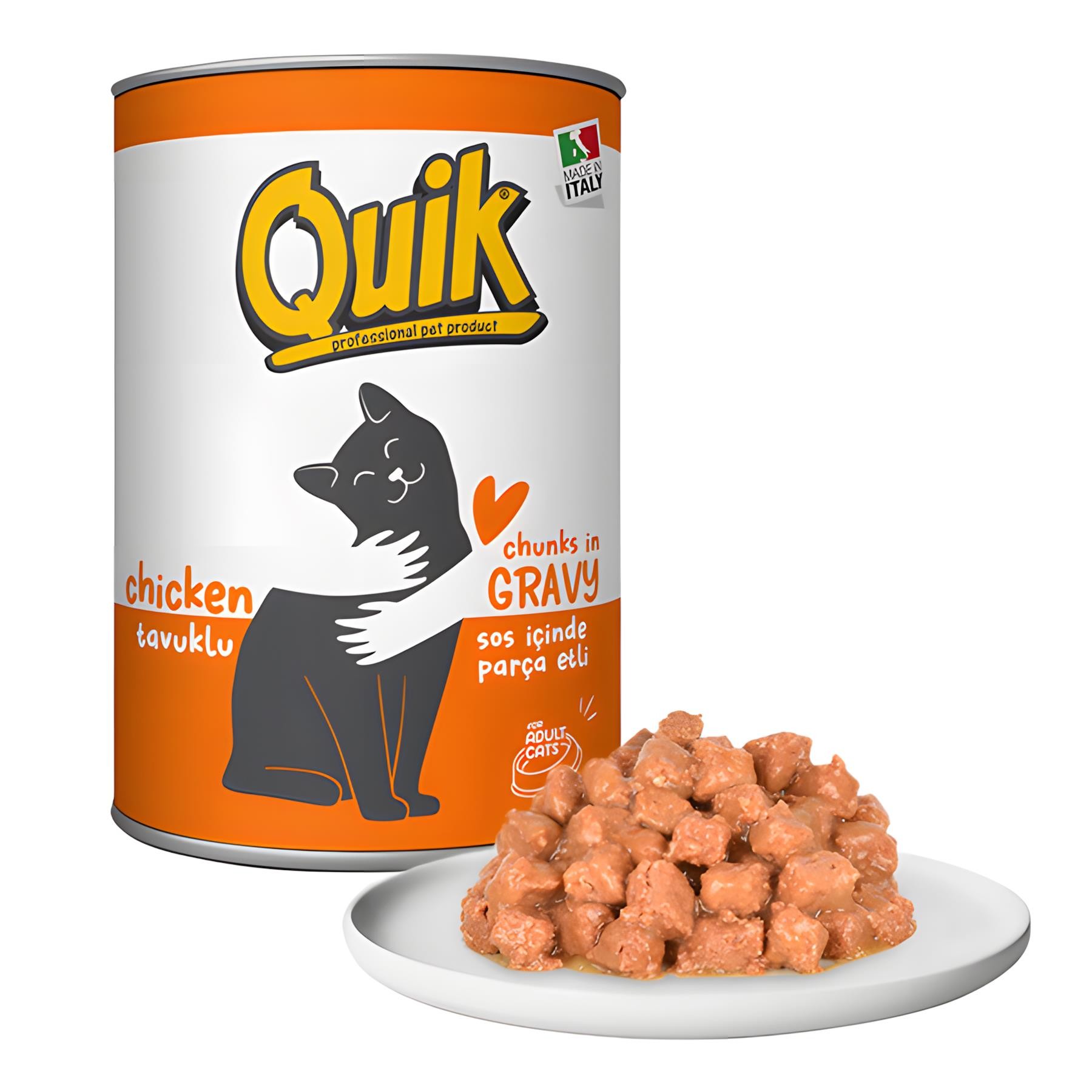 Quik Tavuklu Yetişkin Konserve Kedi Maması 415gr