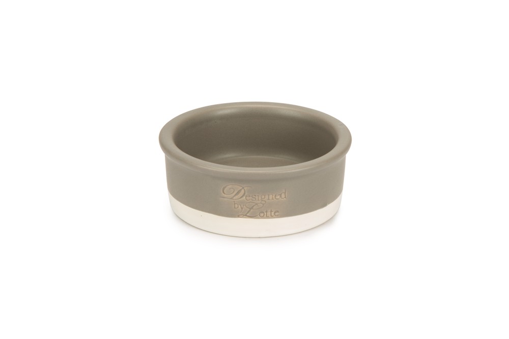 Beeztees DBL Kedi Mama Su Kabı, Seramik, Mat Gri, 12cm, 300ml