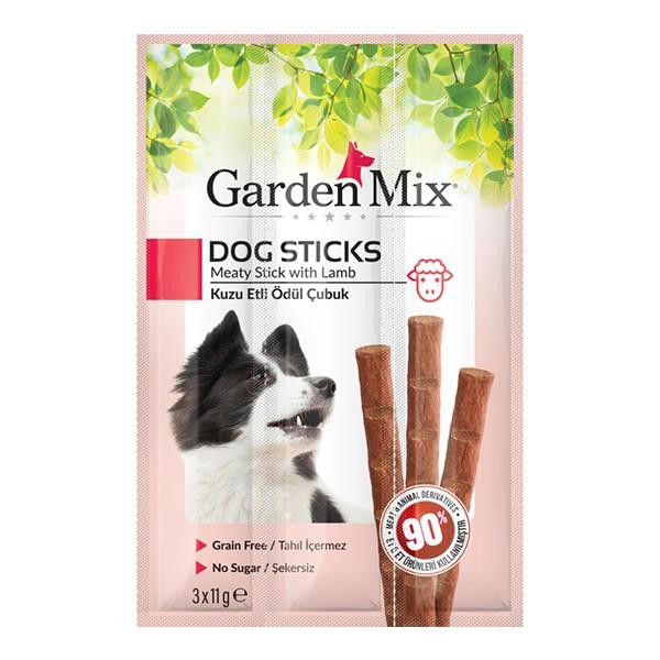 Gardenmix Kuzu Etli Sticks Köpek Ödülü 11gr 3lü