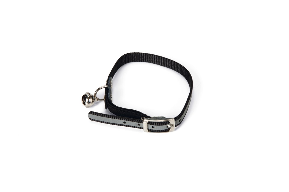 Beeztees Kedi Boyun Tasması, Fosforlu Siyah, 24,5-29,5cm
