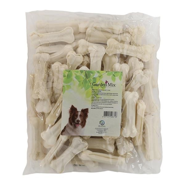 Gardenmix Sütlü Deri Köpek Kemiği 8cm 20-25gr 50li Paket