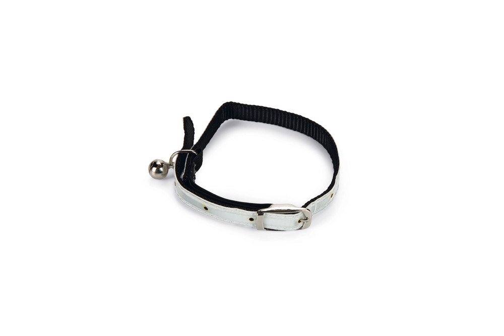 Beeztees Kedi Boyun Tasması, Fosforlu Beyaz, 20-29cm