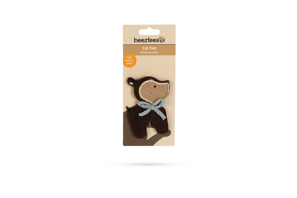 Beeztees Kedi Oyuncağı, Küçük Geyik, Kediotlu, Kahverengi, 10x7x2cm