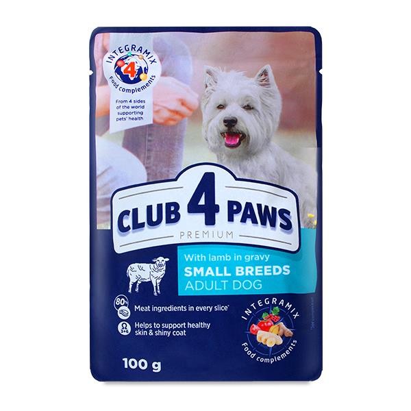 Club4Paws Kuzu Etli Küçük Irk Yetişkin Köpek Yaş Maması 100gr